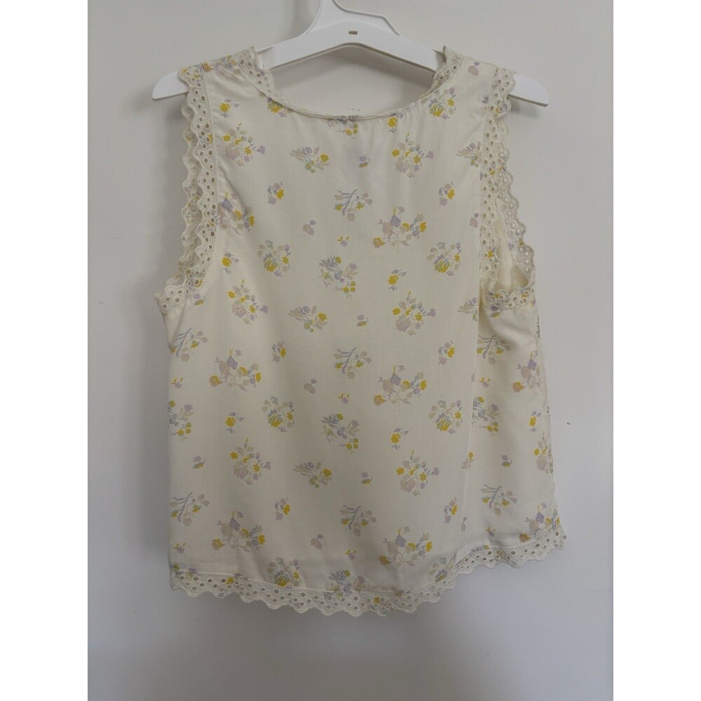 Women’s Printed Lace Trim V-Neck Tank Top A New Day XS - Picture 3 of 10